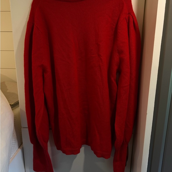 Ann Taylor Red Turtleneck Sweater Cashmere - Picture 6 of 10